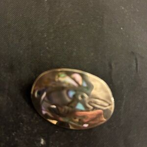 Vintage 1950”s HandCrafted Oval Mexican Silver Brooch